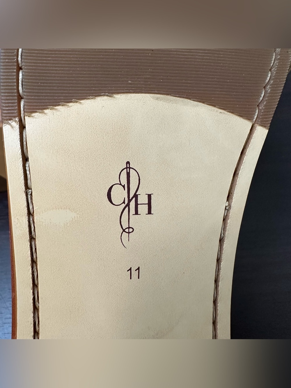Cole Haan Brown Leather Ryan Mule Loafers, Size 11, Slip-On Flat Shoes, Preppy - Picture 12 of 16